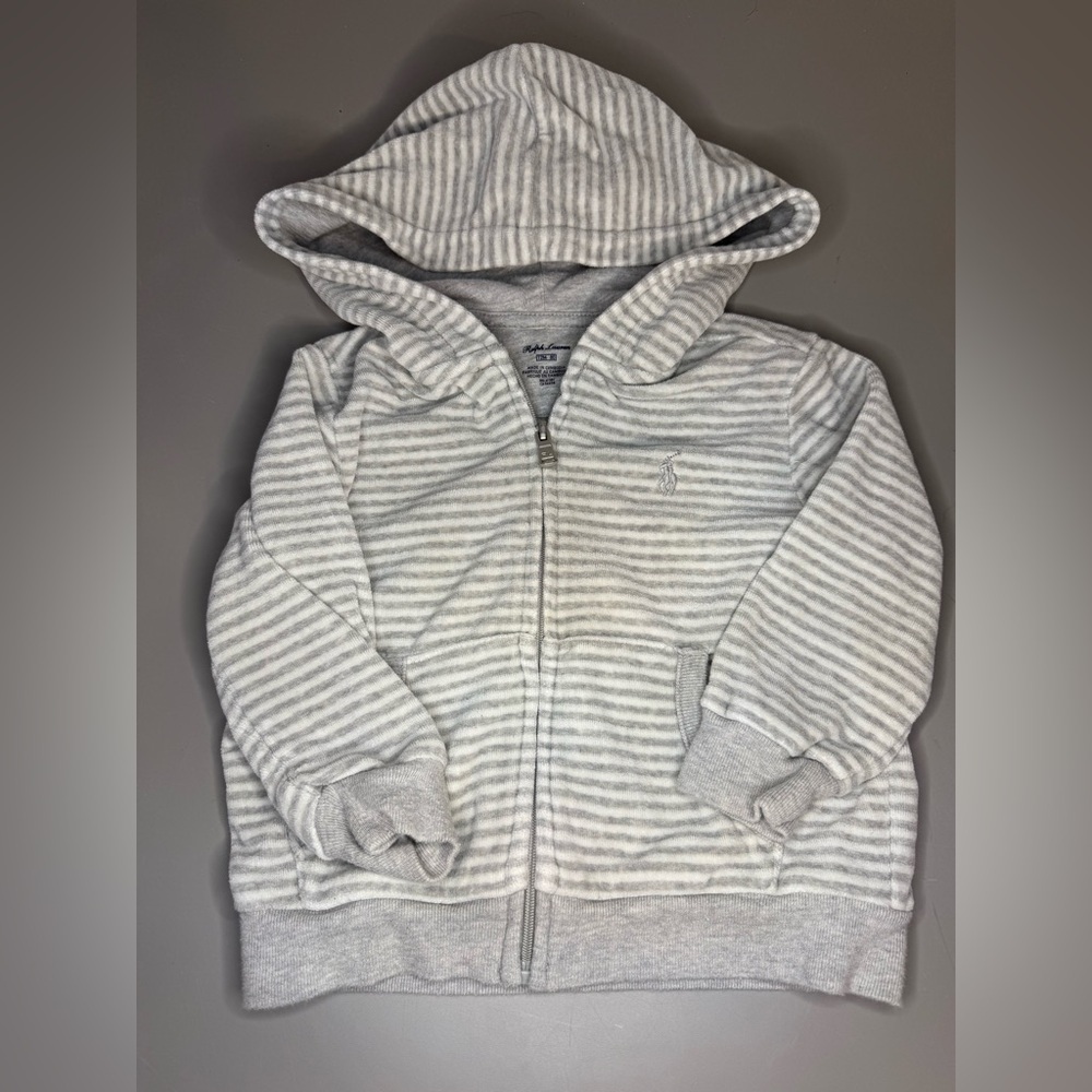 Infant Ralph Lauren Striped Kids Zip Up Hoodie